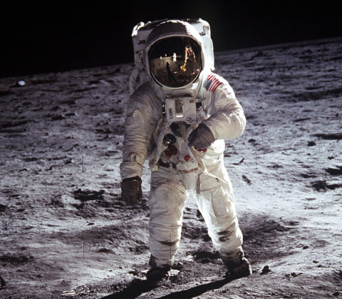 Buzz Aldrin on the Moon,