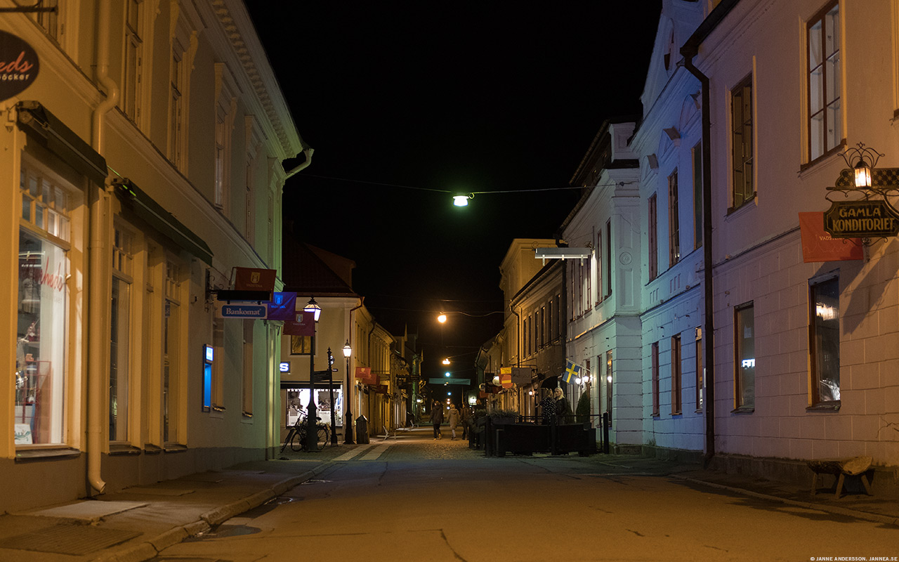 Storgatan i Vadstena i lördags kväll | © Janne A
