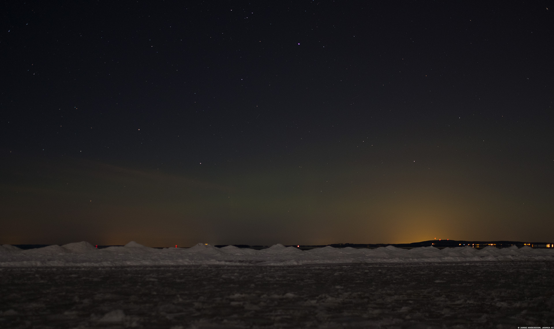 Norrsken, Aurora Borealis över Vättern | © Janne A