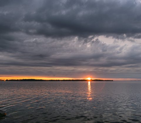 Solnedgång över Vättern, sett från Vadstena | © Janne A