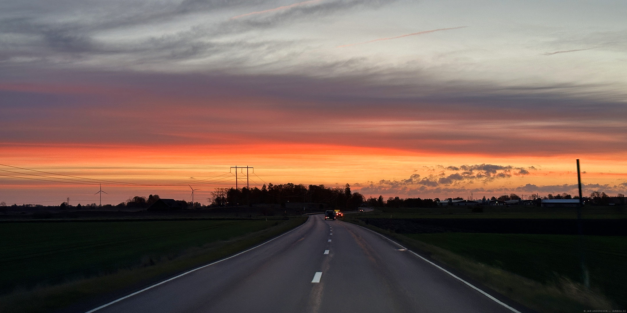 Oavbruten skärm och fin morgon ute på slätten