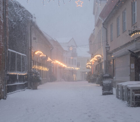 Igår snösmocka, idag snöslask